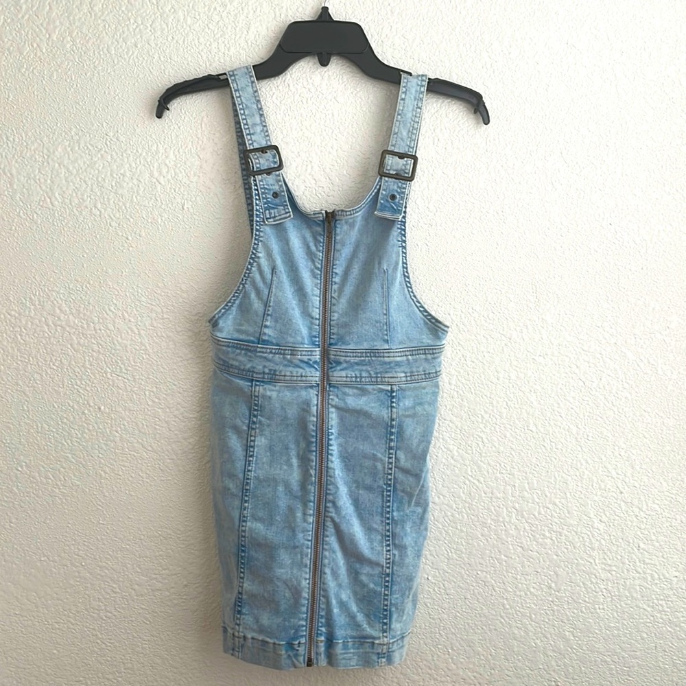 Freepeople denim overall mini dress, size 2